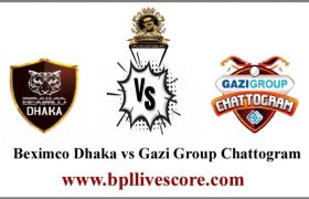 Beximco Dhaka vs Gazi Group Chattogram Live Score